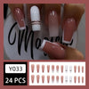 12 Sizes-24 Pcs Press On Nails Y033