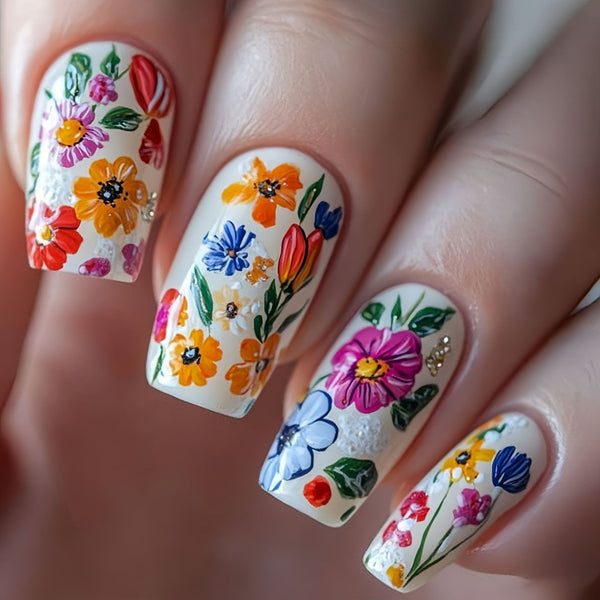 12 Sizes-24 Pcs Press On Nails Y713
