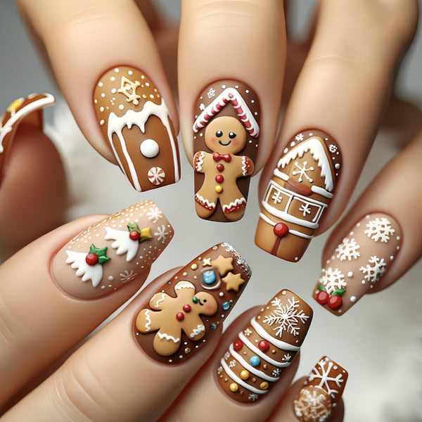 12 Sizes-24 Pcs Press On Nails Y250