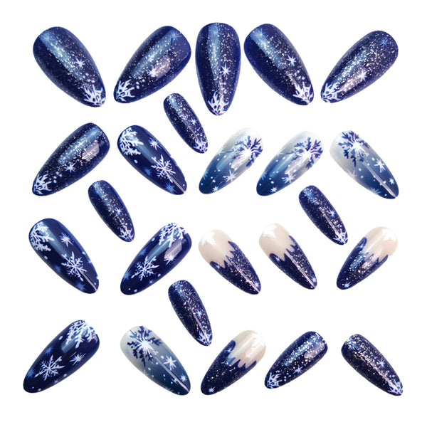 12 Sizes-24 Pcs Press On Nails Y1239