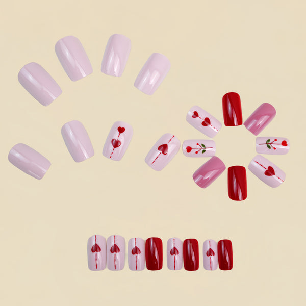 12 Sizes-24 Pcs Press On Nails Y1713