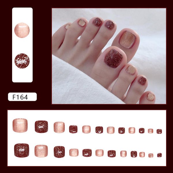 12 Sizes-24 Pcs Press On Nails F164