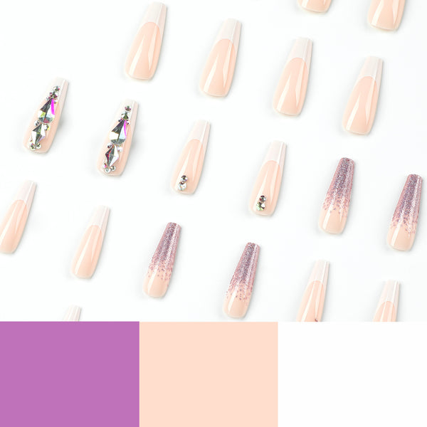 12 Sizes-24 Pcs Press On Nails JP2520