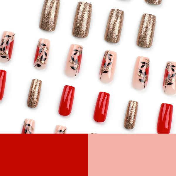 12 Sizes-24 Pcs Press On Nails JP3112