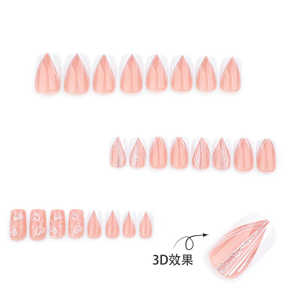 12 Sizes-24 Pcs Press On Nails JP3768