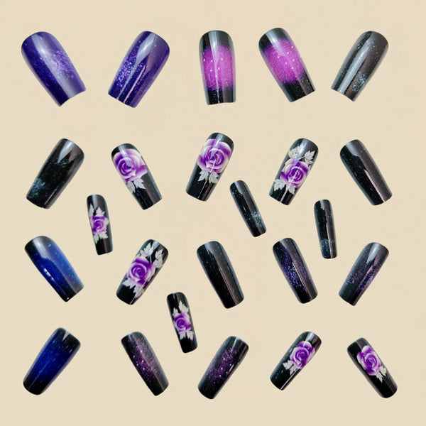 12 Sizes-24 Pcs Press On Nails Y576