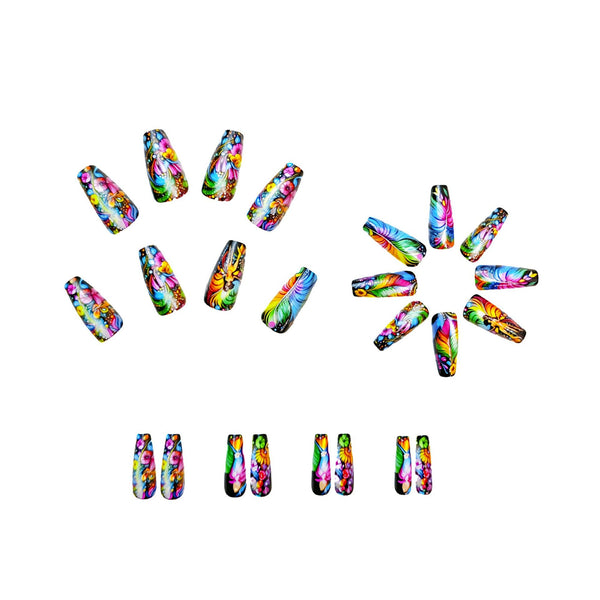 12 Sizes-24 Pcs Press On Nails Y443