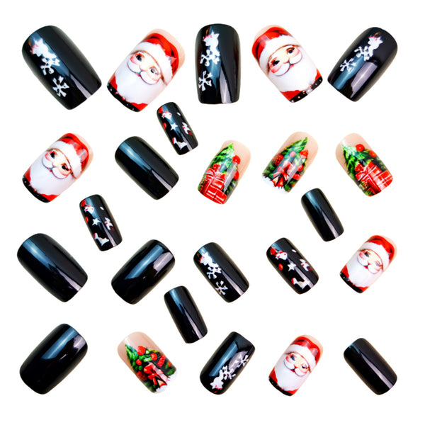 12 Sizes-24 Pcs Press On Nails Y1294