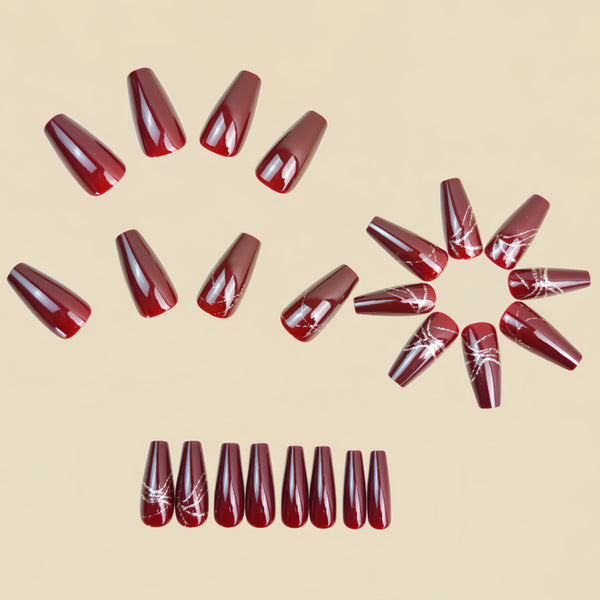 12 Sizes-24 Pcs Press On Nails Y1727