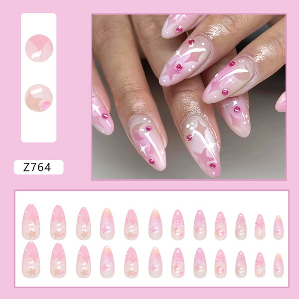 12 Sizes-24 Pcs Press On Nails Z764