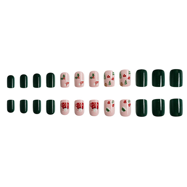 12 Sizes-24 Pcs Press On Nails C055