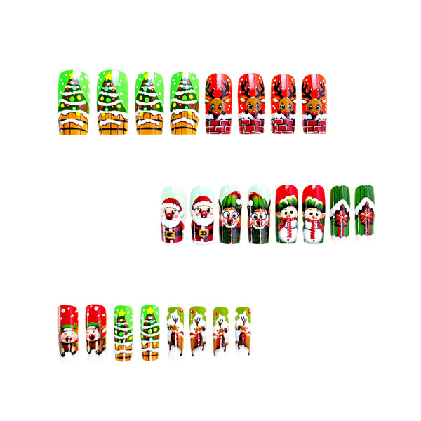 12 Sizes-24 Pcs Press On Nails Y226