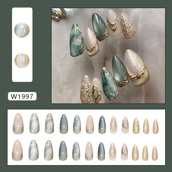 12 Sizes-24 Pcs Press On Nails W1997