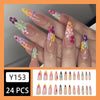 12 Sizes-24 Pcs Press On Nails Y153