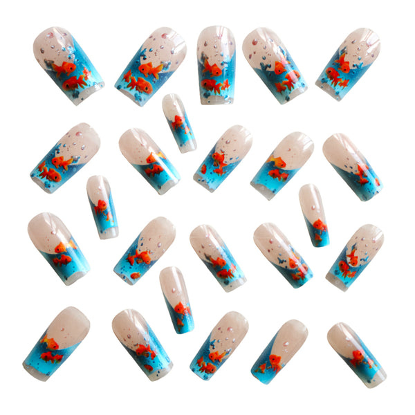 12 Sizes-24 Pcs Press On Nails Y1232-2