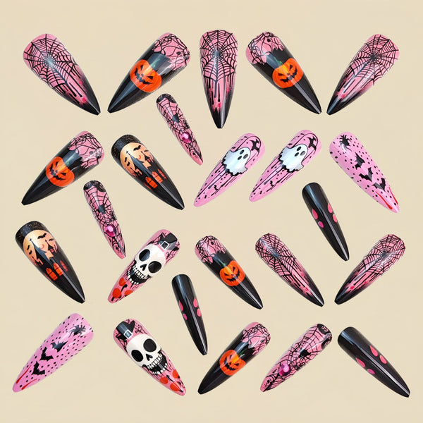 12 Sizes-24 Pcs Press On Nails Y1123