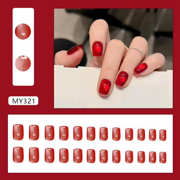 12 Sizes-24 Pcs Press On Nails MY321