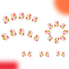 12 Sizes-24 Pcs Press On Nails C614