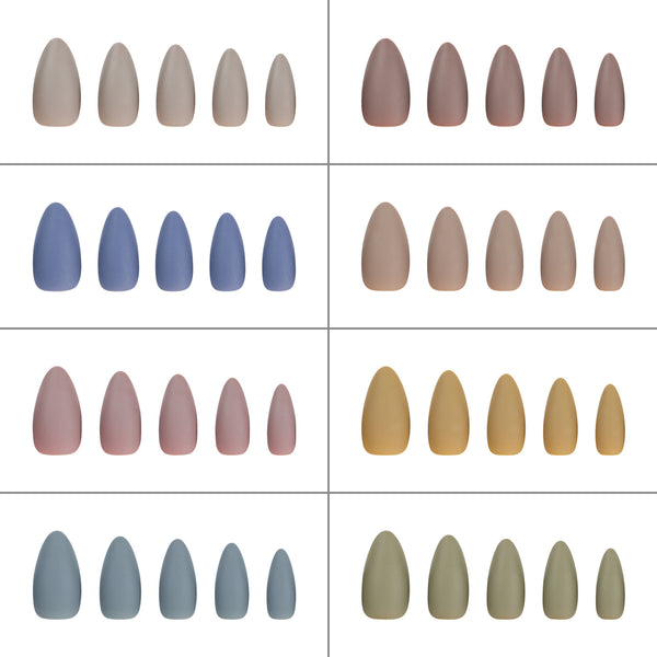 12 Sizes-24 Pcs Press On Nails JP2998