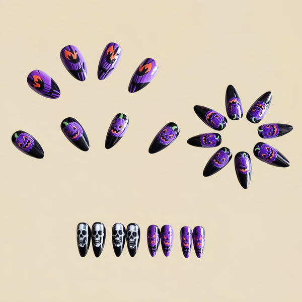 12 Sizes-24 Pcs Press On Nails Y1175