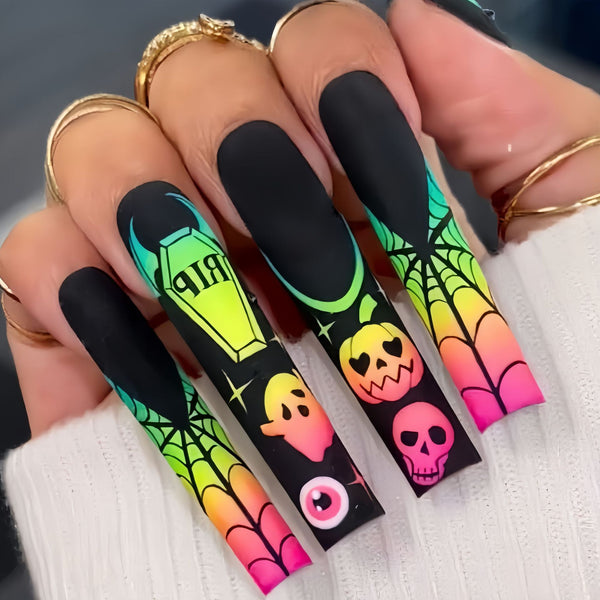 12 Sizes-24 Pcs Press On Nails Y1186