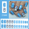 12 Sizes-24 Pcs Press On Nails C1640