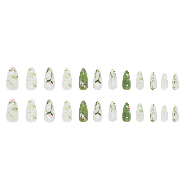 12 Sizes-24 Pcs Press On Nails W2029