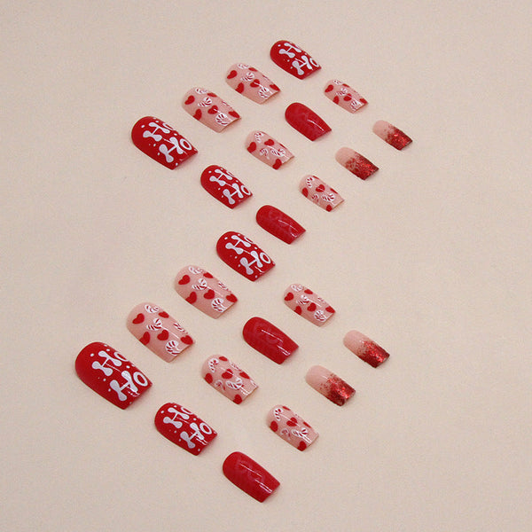 12 Sizes-24 Pcs Press On Nails W1341