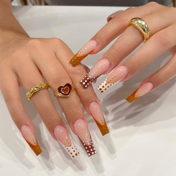 12 Sizes-24 Pcs Press On Nails JP1435