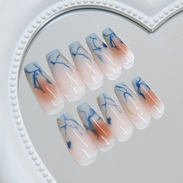 12 Sizes-24 Pcs Press On Nails R985