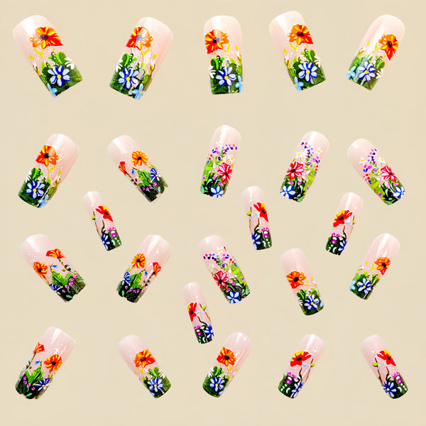 12 Sizes-24 Pcs Press On Nails Y460