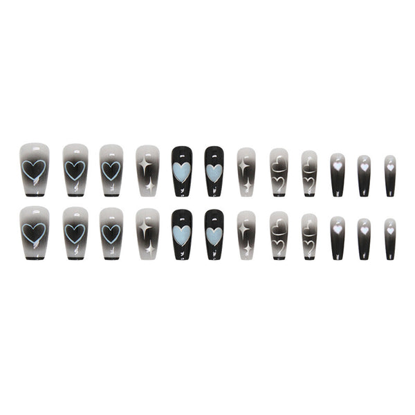 12 Sizes-24 Pcs Press On Nails R782