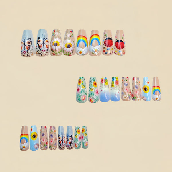 12 Sizes-24 Pcs Press On Nails Y966