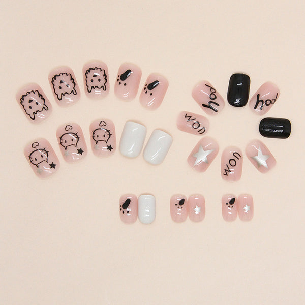 12 Sizes-24 Pcs Press On Nails R780