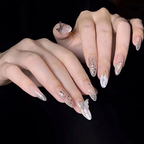 12 Sizes-24 Pcs Press On Nails JP1023