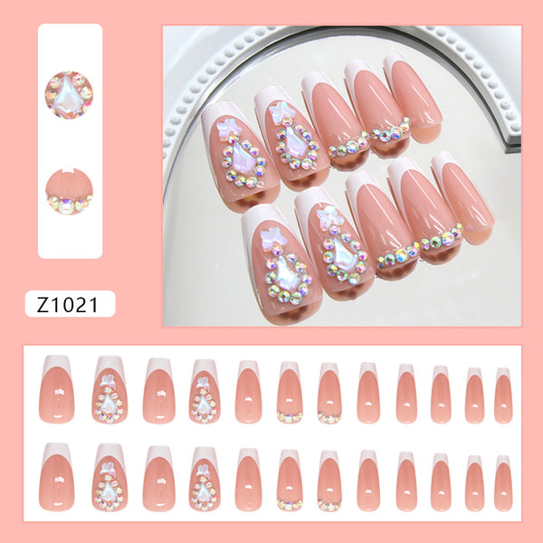 12 Sizes-24 Pcs Press On Nails Z1021