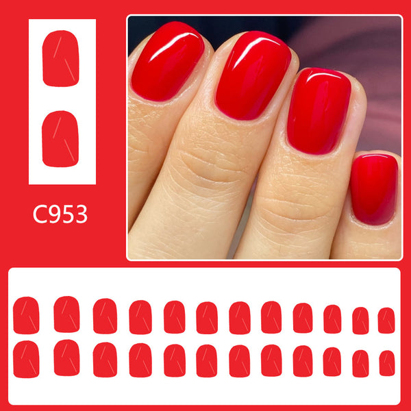 12 Sizes-24 Pcs Press On Nails C953