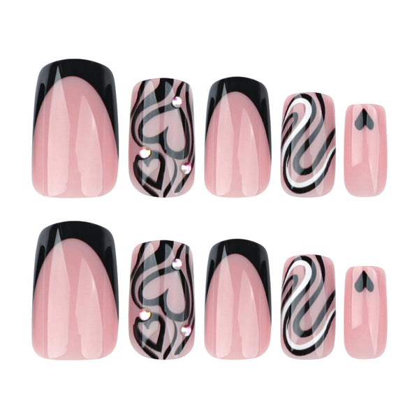 12 Sizes-24 Pcs Press On Nails DIY79