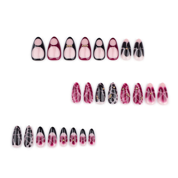 12 Sizes-24 Pcs Press On Nails JP3696