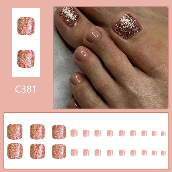 12 Sizes-24 Pcs Press On Nails C381