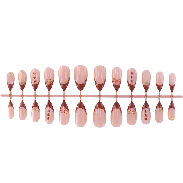 12 Sizes-24 Pcs Press On Nails DZ-2106