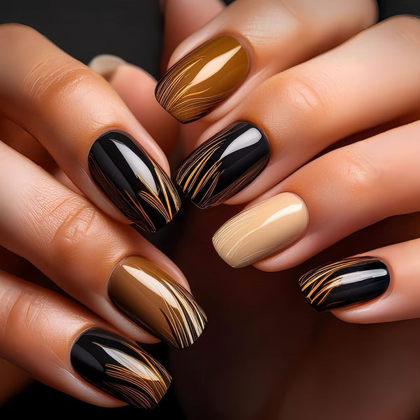 12 Sizes-24 Pcs Press On Nails Y1757