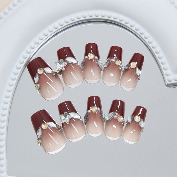 12 Sizes-24 Pcs Press On Nails Z1238