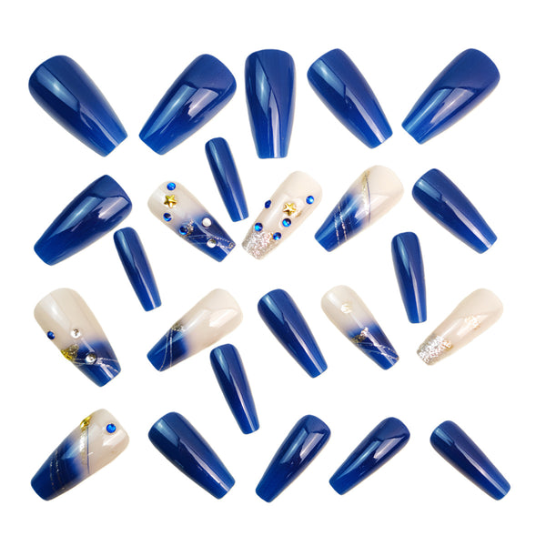 12 Sizes-24 Pcs Press On Nails Y1441