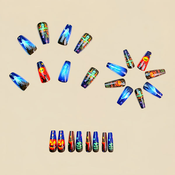 12 Sizes-24 Pcs Press On Nails Y1019