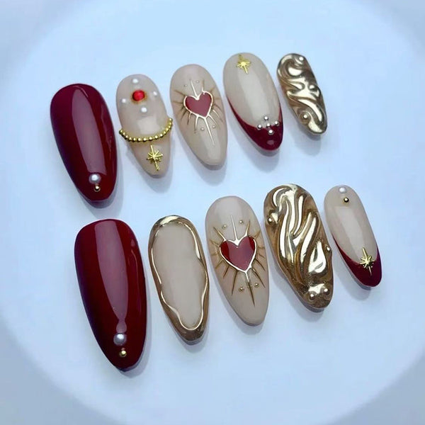 12 Sizes-24 Pcs Press On Nails Z1055