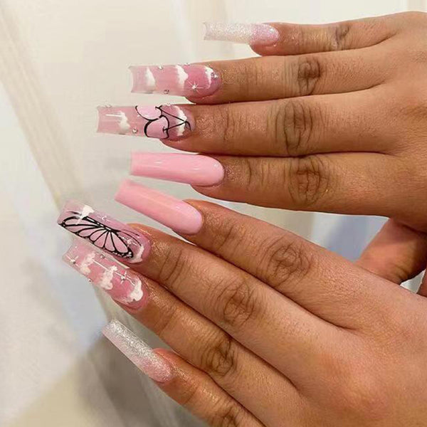 12 Sizes-24 Pcs Press On Nails Z416
