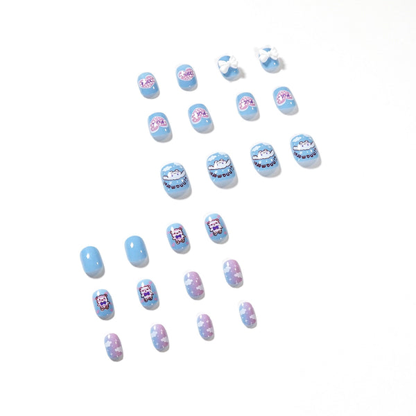 12 Sizes-24 Pcs Press On Nails JP1376