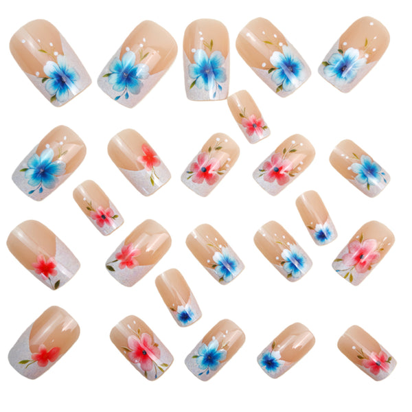 12 Sizes-24 Pcs Press On Nails Y1512