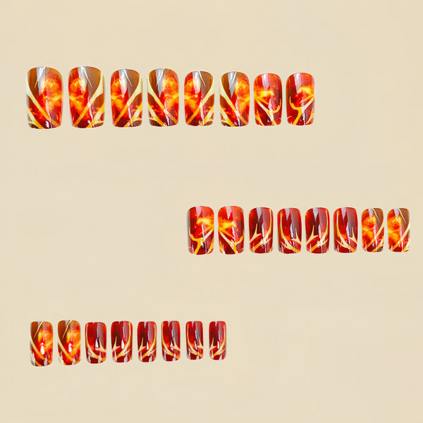 12 Sizes-24 Pcs Press On Nails Y453